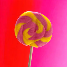 Cargar imagen en el visor de la galería, Piruleta de caramelo, sabor a fresa y plátano