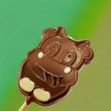 Cargar imagen en el visor de la galería, Piruleta de chocolate con forma de vaca