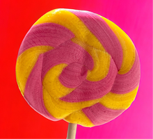Cargar imagen en el visor de la galería, Piruleta de caramelo, sabor a fresa y plátano