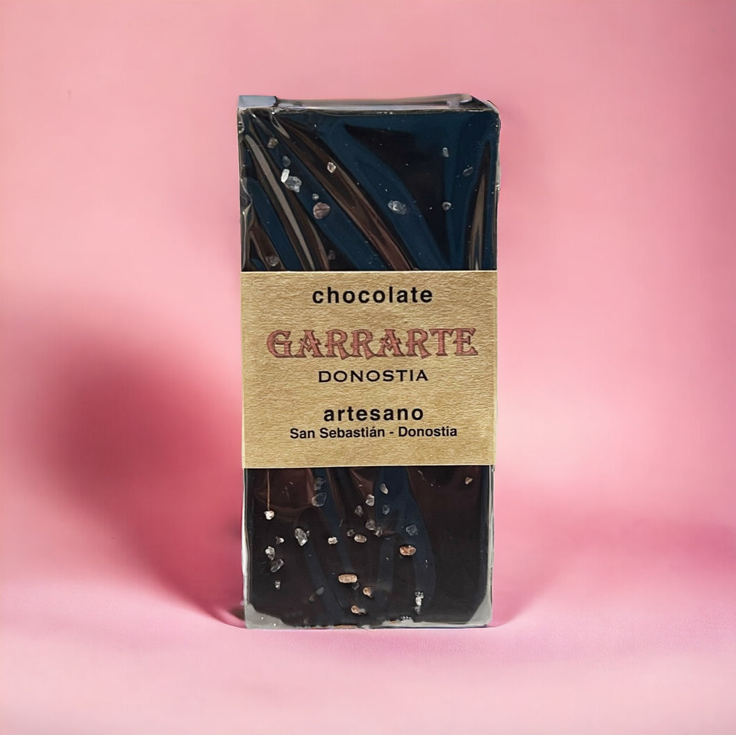 Tableta de chocolate 80% con sal rosa
