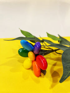 Margaritas arcoiris - Flores de chocolate