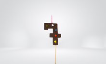 Cargar imagen en el visor de la galería, Velas de cumpleaños, Números de chocolate con vela.