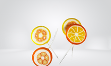 Cargar imagen en el visor de la galería, Piruletas de caramelo, sabor naranja y limón