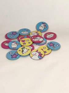 Monedas de chocolate con leche de unicornios