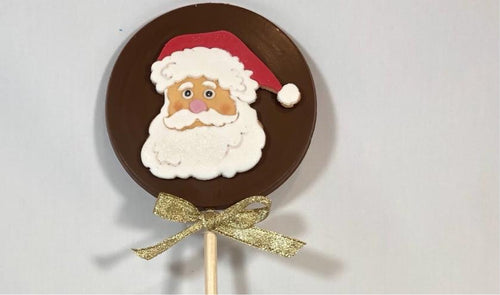 Piruleta de Navidad-Papa Noel en chocolate